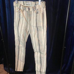7 For All Mankind, striped print jeans, size 27
